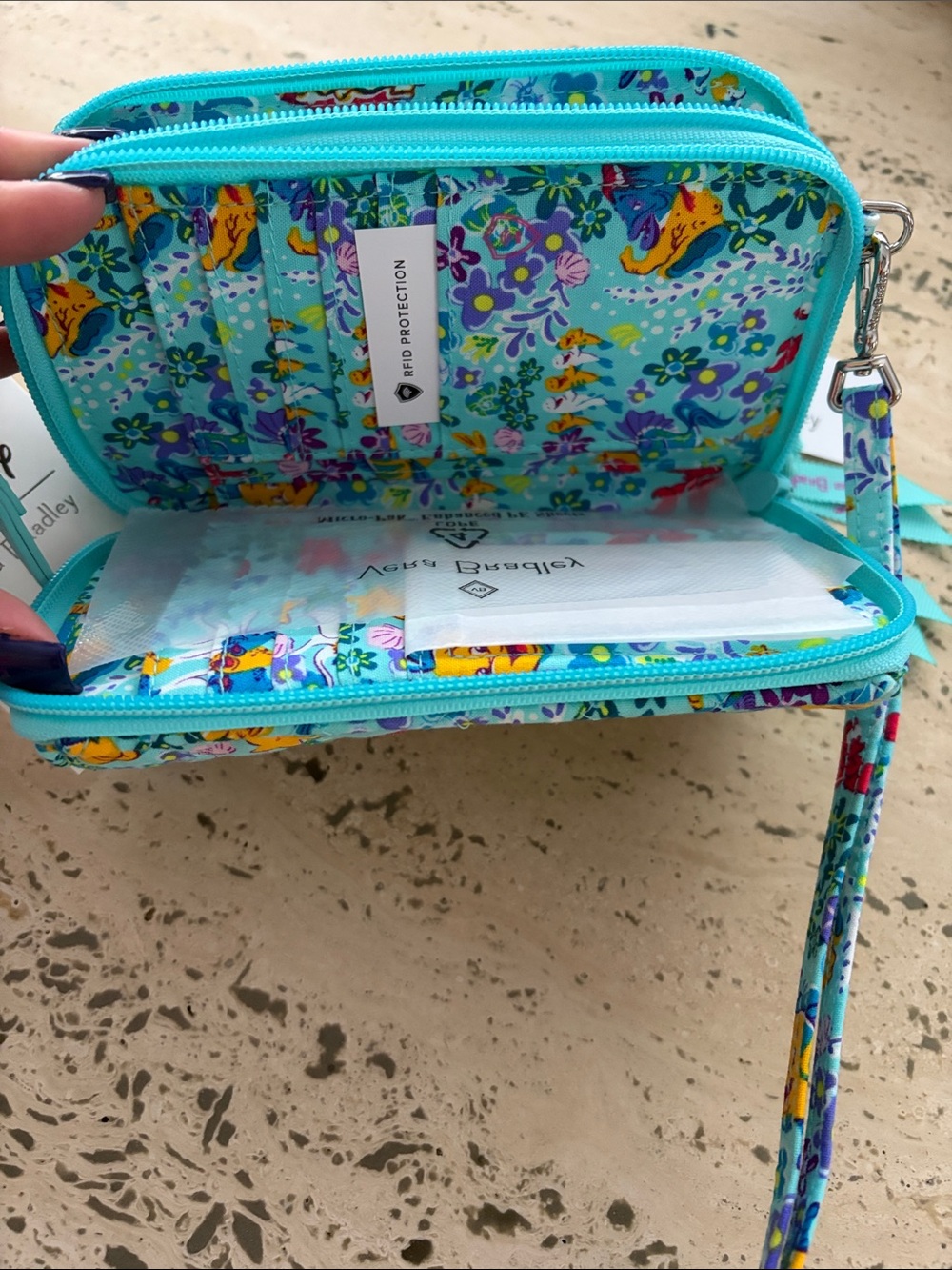 Vera Bradley RFID All in One Crossbody Ariel Floral Ditsy - Picture 4 of 5